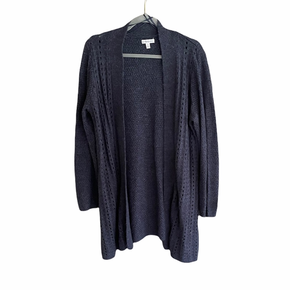 Croft & Barrow Blue Crochet Long Cardigan XL